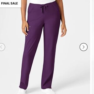 NWT Wink Scrub Pants Sz Med petite/ Eggplant